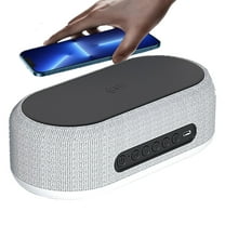 Wireless Charging Station, 6 in 1 Charging Station, 15W Fast Charging Dock Station for iPhone Samsung, Alarm Clock with Wireless Charger, Night Light