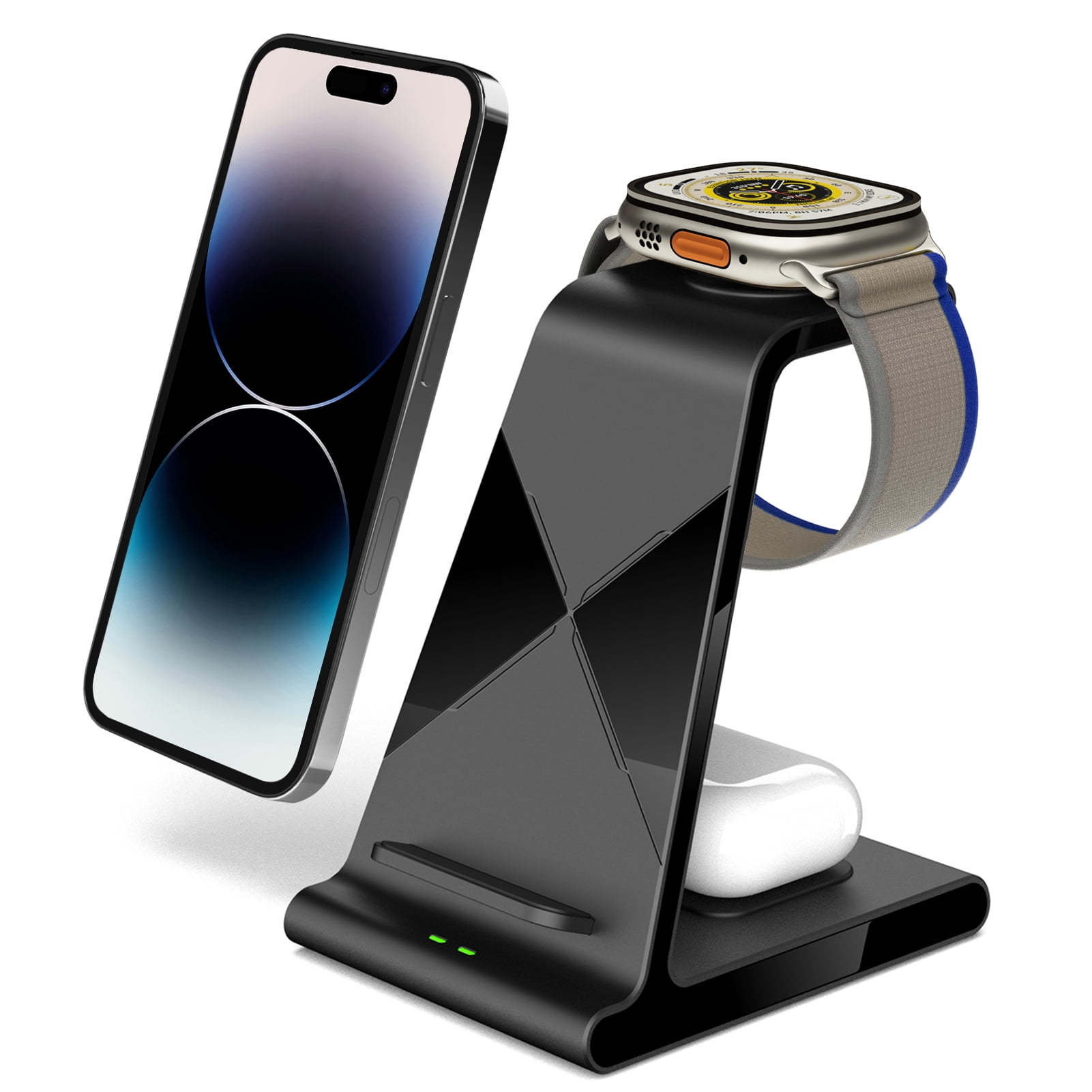 Wireless Charging Station for Apple Multiple Devices, 3 in 1 Wireless Charger Dock for iPhone 16/15/14/13/12/11, Fast Wireless Charger for Apple Watch Ultra 2/9/8/7/6/5/4/3/2, Airpods 4