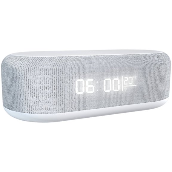 Wireless Charging Station with Digital Alarm Clock and Night Light, 3-in-1 Multi-Functional Charging Dock with Temperature Display for Bedroom Nightstand Office Desk, White