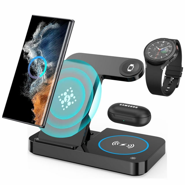 3in1 Fast Wireless Charger for Samsung/Android, Galaxy Z Flip 4/3, Z