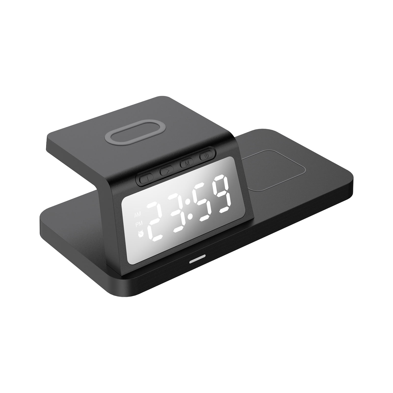 Wireless Charging Station With Digital Alarm Clock Charging Station For