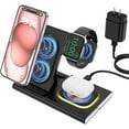 thumbnail image 1 of Wireless Charging Station for iPhone 15 Pro Max/14/13/12/11, 25W 3-in-1 Wireless Charger Stand ＆ USB C Cable 3ft, Wireless Charging Dock for iWatch Ultra 9 8 7 6 5 4 3 SE, AirPods Pro 3/2, Samsung, 1 of 1