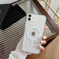 thumbnail image 1 of Wireless Charging TPU Phone Case for iPhone 12/iPhone 12 Pro 6.1 inch, Built-in Magnets Compatible with MagSafing Faster Charging Slim Fit Soft Cover - Transparent, 1 of 16
