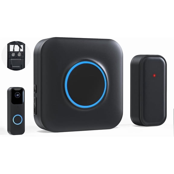 Wireless Chime for - Compatible with Video and Video (2nd Gen) with Wired Transmitter (1 Video Extender 1 Receiver