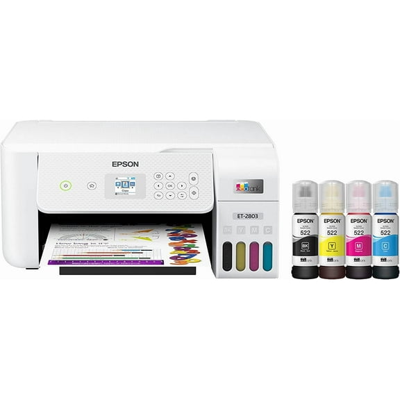 Wireless Color All-in-One Printer, White
