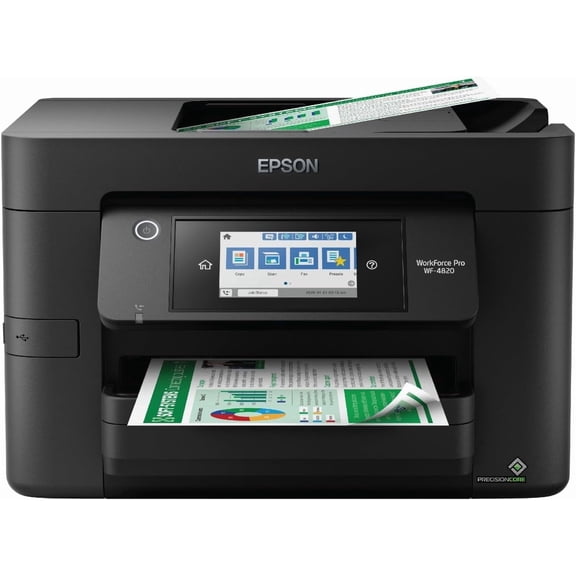 Wireless Color Inkjet All-in-One Printer, Black, Large