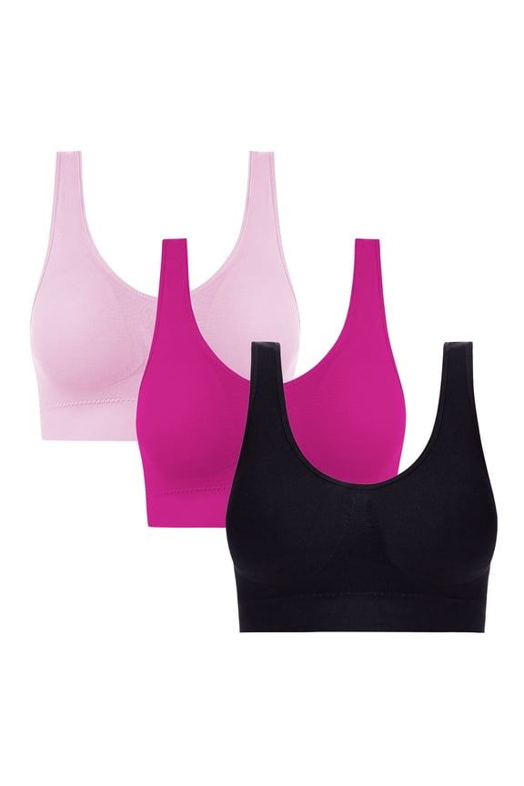 Wireless Comfort Bra for Women, Soft Breathable Seamless Bralette with Removable Padding, Supportive Everyday and Sleep Wear