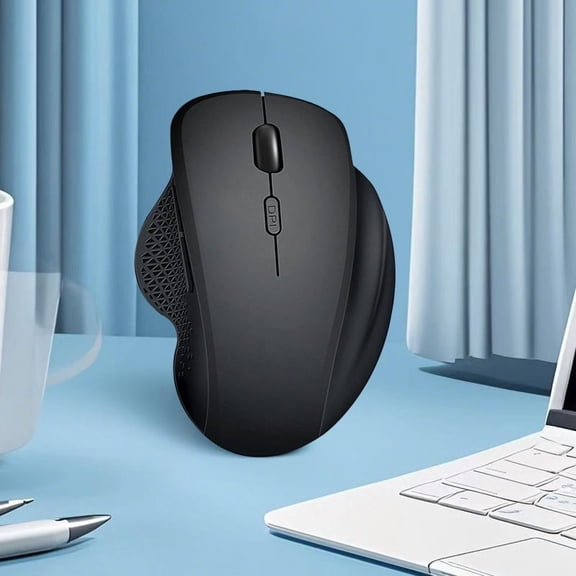 Wireless Computer Mouse, DPI Optical Computer Mouse, 2.4 GHz/Bluetooth/ Button 70g Lightweight Ergonomic, for Laptop macOS/Windows - Black