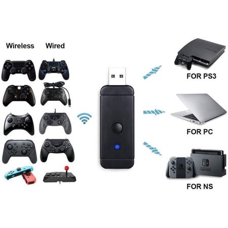 Wireless Controller Adapter - Converter allows for use of PS3/PS4/XBOX Controllers with Nintendo Switch or PC