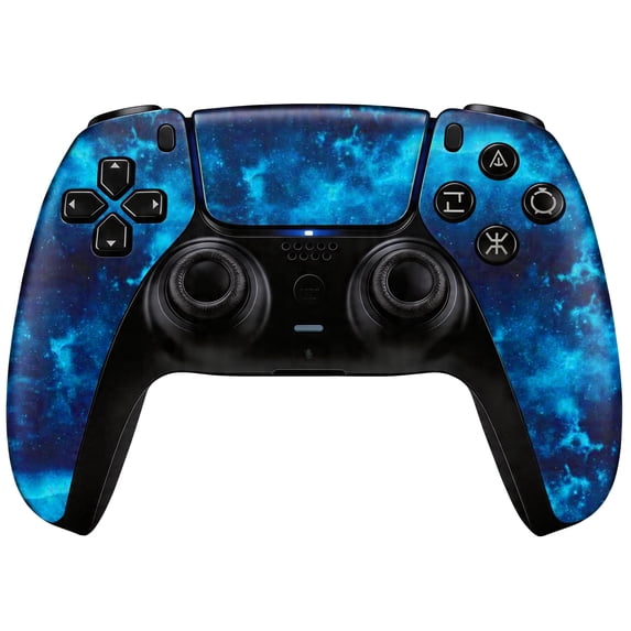 Wireless Controller Compatible with P5/P5 Pro/P5 Slim/PC,with 1500mAh Battery,Dual Vibration,6-Axis Motion Control,Speaker,3.5mm Audio Jack,Blue Starry Sky