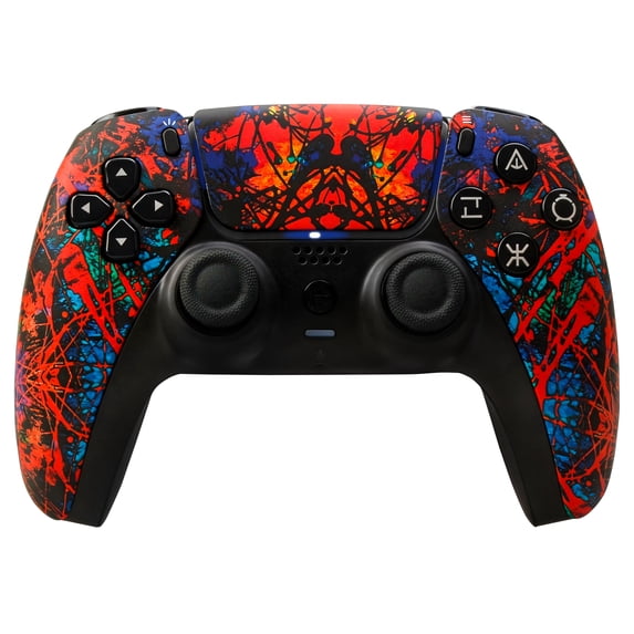 Wireless Controller Compatible with P5/P5 Pro/P5 Slim/PC,with 1500mAh Battery,Dual Vibration,6-Axis Motion Control,Speaker,3.5mm Audio Jack,Ink-Splash Graffiti