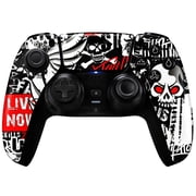 Wireless Controller Compatible with P5/P5 Pro/P5 Slim/PC,with 1500mAh Battery,Dual Vibration,6-Axis Motion Control,Speaker,3.5mm Audio Jack Skull