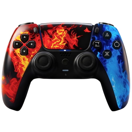 Wireless Controller Compatible with P5/P5 Pro/P5 Slim/PC,with 1500mAh Battery,Dual Vibration,6-Axis Motion Control,Speaker,3.5mm Audio Jack (Skull)