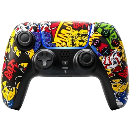 Wireless Controller Compatible with P5/P5 Pro/P5 Slim/PC,with 1500mAh Battery,Dual Vibration,6-Axis Motion Control,Speaker,3.5mm Audio Jack,Spider