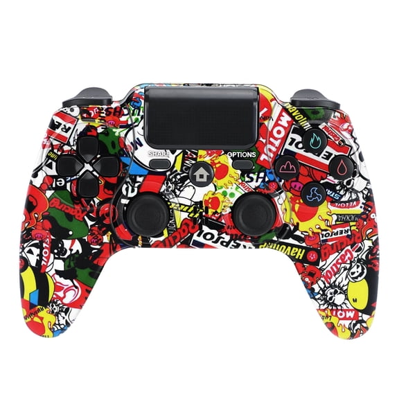 Wireless Controller Compatible with P4/P4 Slim/P4 Pro/Windows PC, Fire Street