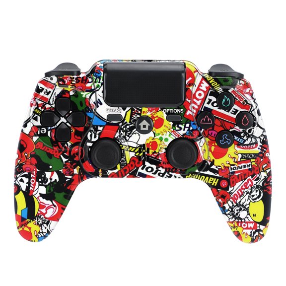 Wireless Controller Compatible with P4/P4 Slim/P4 Pro/Windows PC, Fire Street