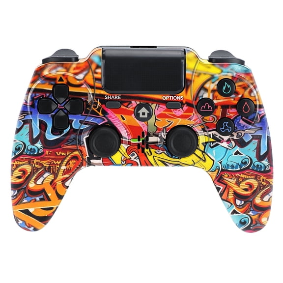Wireless Controller Compatible with P4/P4 Slim/P4 Pro/Windows PC, Graffiti