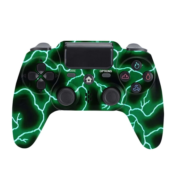 Wireless Controller Compatible with P4/P4 Slim/P4 Pro/Windows PC, Green