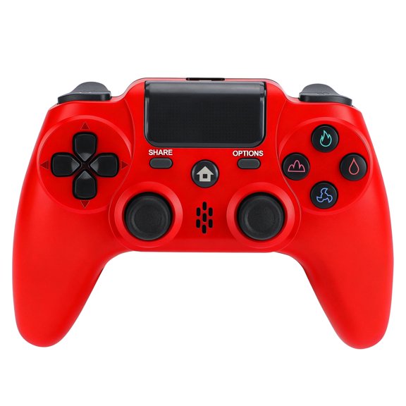 Wireless Controller Compatible with P4/P4 Slim/P4 Pro/Windows PC, Red