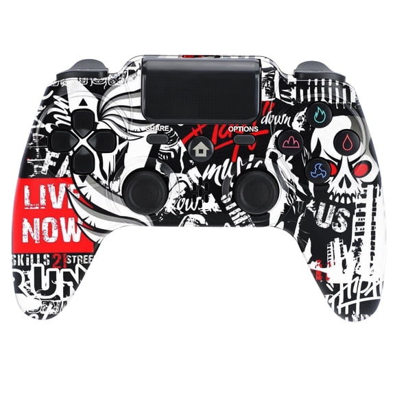 Wireless Controller Compatible with P4/P4 Slim/P4 Pro/Windows PC, Skull