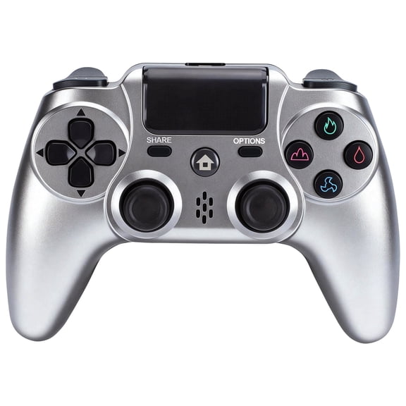 Wireless Controller Compatible with P4/P4 Slim/P4 Pro/Windows PC, Steel Black