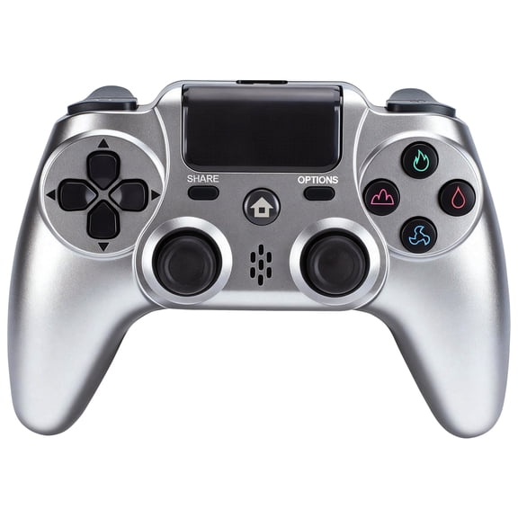 Wireless Controller Compatible with P4/P4 Slim/P4 Pro/Windows PC, Steel Black