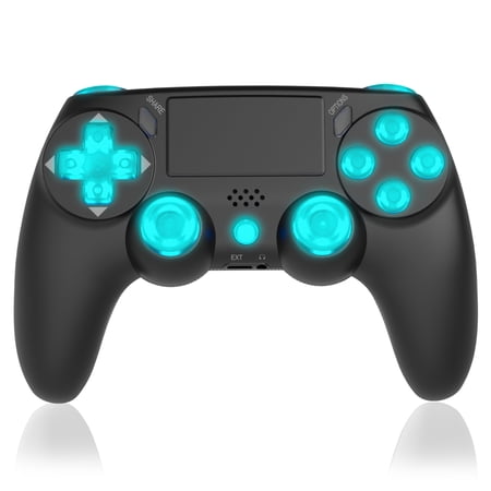 Wireless Controller Dual Vibration Game Joystick Controller for PS4/ Slim/Pro Compatible with PS4 Console (Gold)