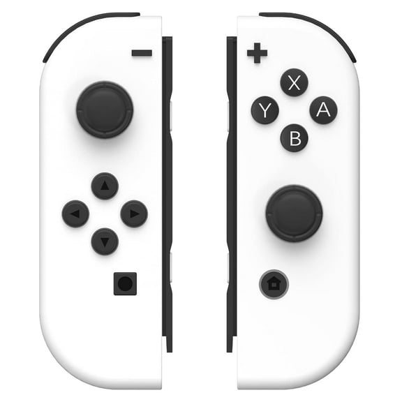 Wireless Controller Joy pad for Nintendo Switch (L/R) - 6-Axis Gyro, Vibration Feedback, Multiplayer Support | Long Battery Life（White）