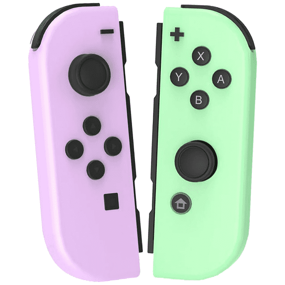 Wireless Controller Joypad for Switch Gamepad (L/R) Dual Vibration/Motion Control/Wake-up Function -Purple/Green