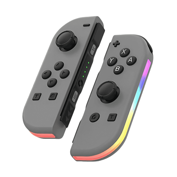 Wireless Controller Joypad for Switch Gamepad (L/R) RGB/Dual Vibration/Motion Control/Wake-up Function -Gray