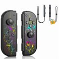 thumbnail image 1 of Wireless Controller for Nintendo Switch with Wrist Strap,Left and Right RGB Joypad Controllers Compatible with Switch/OLED/Lite,Support Dual Vibration/6-Axis Gyro/Motion Control/Wake-up(Lightning), 1 of 8