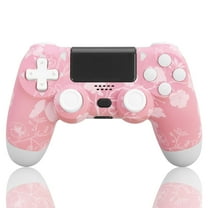 Wireless Controller for P4, Remote Gamepad Compatible with P-4/P-4 Slim/P-4 Pro, Supports Dual Vibration and 6-Axis Gyro Motion Control ( Pink Cherry Blossom)