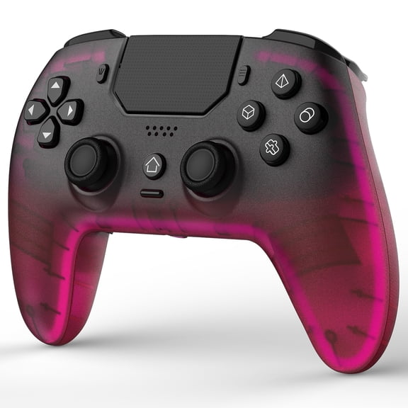 Wireless Controller for P5/P5 Pro/P5 Slim/PC, Hall Effect Joystick & Trigger, 9-Color RGB, Turbo & 2 Programmable Back Buttons, 6-Axis Gyro, Dual Vibration, 3.5mm Audio Jack,Red