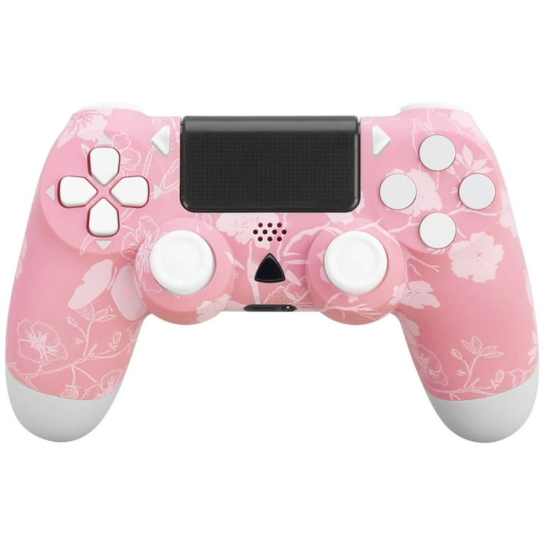 Wireless Controller for P4 Remote Gamepad Compatible with P 4 p 4 Slim P 4 Pro Supports Dual Vibration and 6 Axis Gyro Motion Control Pink Cherry