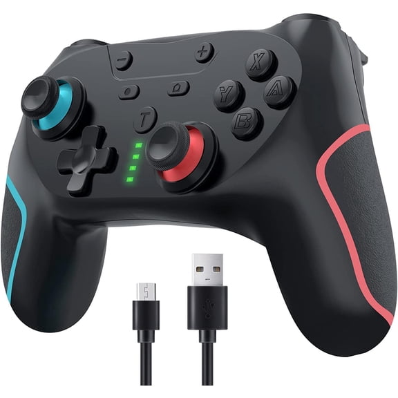 Wireless Controller for / Lite/ OLED/ 2, controller with 2 back buttons, 3-level TURBO adjustable(blue&red)