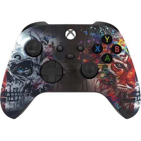 Wireless Controller for Microsoft Series X/S & One - Custom Soft Touch Feel - Custom Series X/S Controller (X/S Tiger Skull)