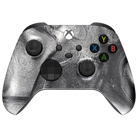 Wireless Controller for Microsoft Xbox Series X/S & Xbox One - Custom Soft Touch Feel - Custom Series X/S Controller (X/S Silver Swirl)