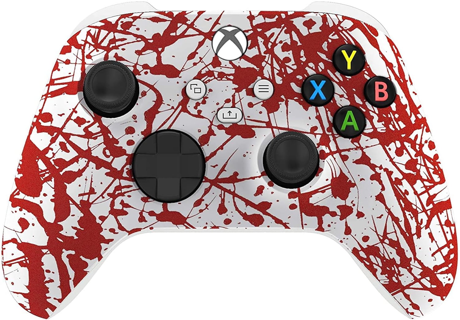 Wireless Controller for Microsoft Xbox Series X/S & Xbox One - Custom Soft Touch Feel - Custom Xbox Series X/S Controller (X/S Blood Splatter)