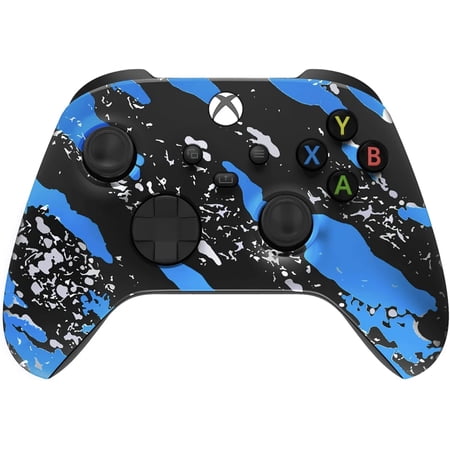 Wireless Controller for Microsoft Xbox Series X/S & Xbox One - Custom Soft Touch Feel - Custom Xbox Series X/S Controller (X/S Blue Splatter)