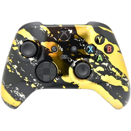 Wireless Controller for Microsoft Xbox Series X/S & Xbox One - Custom Soft Touch Feel - Custom Xbox Series X/S Controller (X/S Gold Splatter)