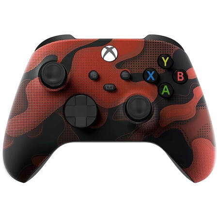 Wireless Controller for Microsoft Xbox Series X/S & Xbox One - Custom Soft Touch Feel - Custom Xbox Series X/S Controller (X/S Red Camo)