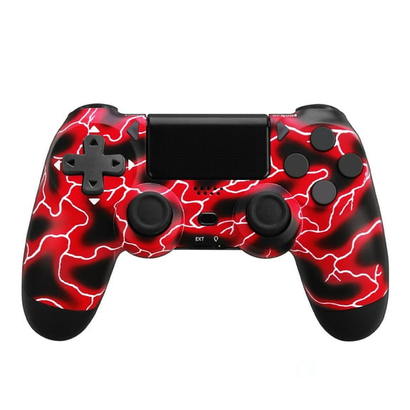 Wireless Controller for P-4, Gaming Controller for P-4/Slim/Pro/PC with RGB Light/6-Axis Motion Sensor
