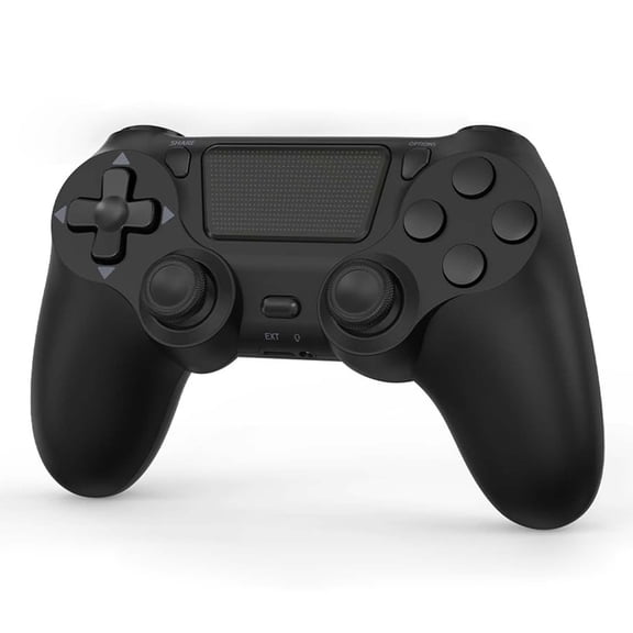 Wireless Controller for P4, Gaming Controller Compatible with P4/Slim/Pro/PC Support Dual Motors & 6-Axis Motion Control - Black