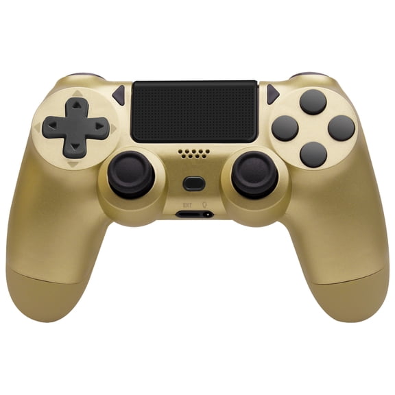 Wireless Controller for P4, Gaming Controller Compatible with P4/Slim/Pro/PC Support Dual Motors & 6-Axis Motion Control - Gold