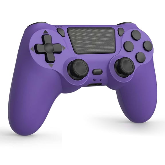 Wireless Controller for P4, Gaming Controller Compatible with P4/Slim/Pro/PC Support Dual Motors & 6-Axis Motion Control - Purple
