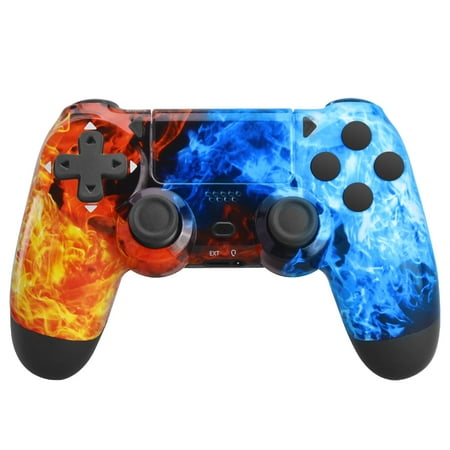 Wireless Controller for P4, Remote Control Compatible with P-4/P-4 Slim/P-4 Pro/PC (Ice and Fire)