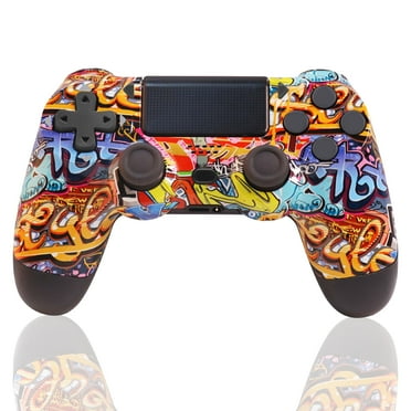 Wireless Controller for P4, Remote Control Compatible with P4/P4 Slim/P4 Pro/PC (Graffiti)