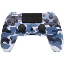 YUOY Wireless Game Controller Set with USB Cable for P4, P-4 Slim, P-4 Pro & PC, Blue Camo, New, 1 Pack
