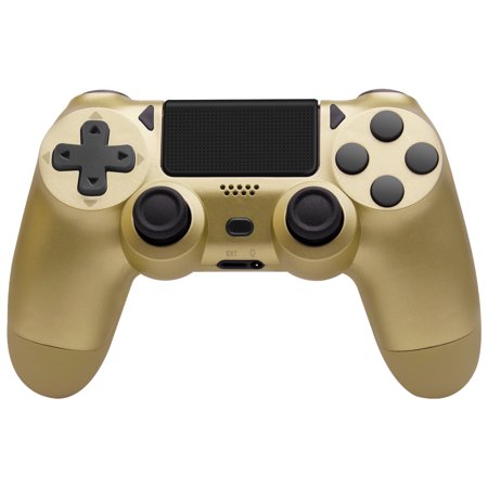 Wireless Controller for P4, Remote Game Joystick Compatible with P-4/P-4 Slim/P-4 Pro/PC (Gold)