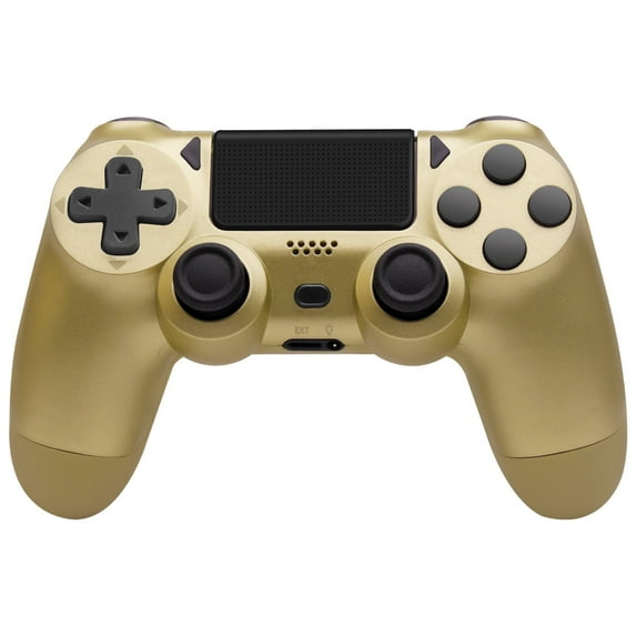 Wireless Controller for P4, Remote Game Joystick Compatible with P-4/P-4 Slim/P-4 Pro/PC (Gold)